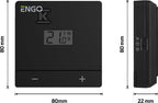 Regulator temperatury bateryjny, ENGO EASYBATB, dobowy, natynkowy, czarny