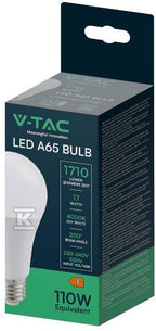 Żarówka LED V-TAC 17W A65 E27 VT-2017 4000K 1710lm