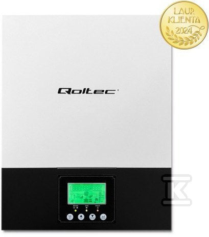 Falownik hybrydowy jednofazowy Qoltec off-grid 53875, 1,5kW 1MPPT, WIFI, 2 lata gwarancji