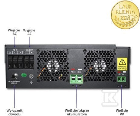 Falownik hybrydowy jednofazowy Qoltec off-grid 53887, 5,5KW 1MPPT, WIFI, 2 lata gwarancji