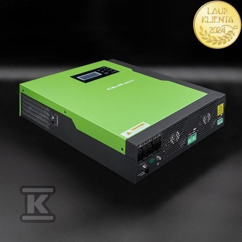 Falownik hybrydowy jednofazowy Qoltec off-grid 53887, 5,5KW 1MPPT, WIFI, 2 lata gwarancji