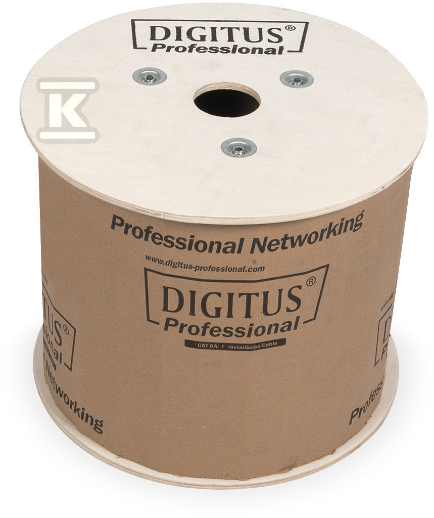 Kabel instalacyjny DIGITUS kat.8.2, S/FTP, Dca, AW G 22/1, LSOH, 500m, zielony, szpula