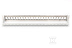 Panel krosowy modularny 19" 24x keystone, ekranowa ny,1U,szary,prowadnica kabli,wymienne pola opisowe
