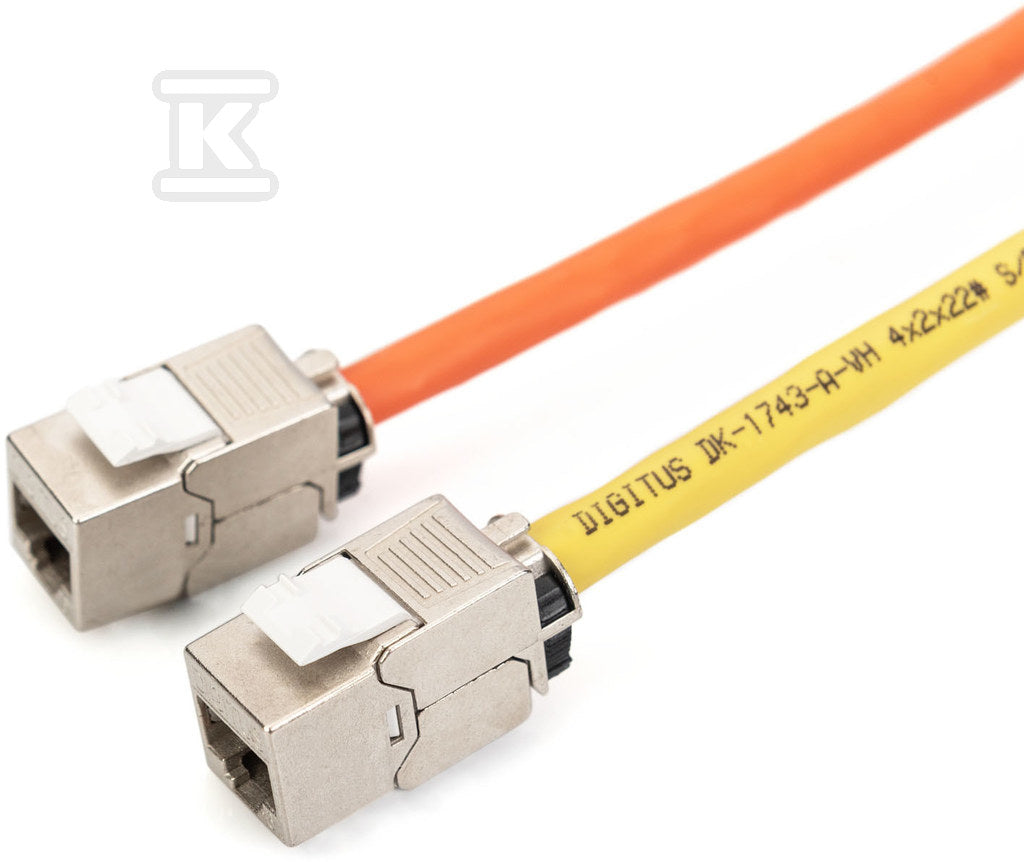 Moduł (gniazdo) keystone RJ45 (8P8C) kat.6A, STP, ekranowany, beznarzędziowy, stalowy, 1szt