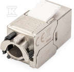 Moduł (gniazdo) keystone RJ45 (8P8C) kat.6A, STP, ekranowany, beznarzędziowy, stalowy, 1szt
