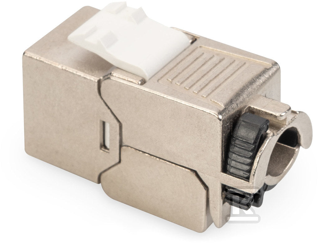 Moduł (gniazdo) keystone RJ45 (8P8C) kat.6A, STP, ekranowany, beznarzędziowy, stalowy, 1szt