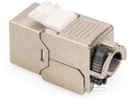 Moduł (gniazdo) keystone RJ45 (8P8C) kat.6A, STP, ekranowany, beznarzędziowy, stalowy, 1szt