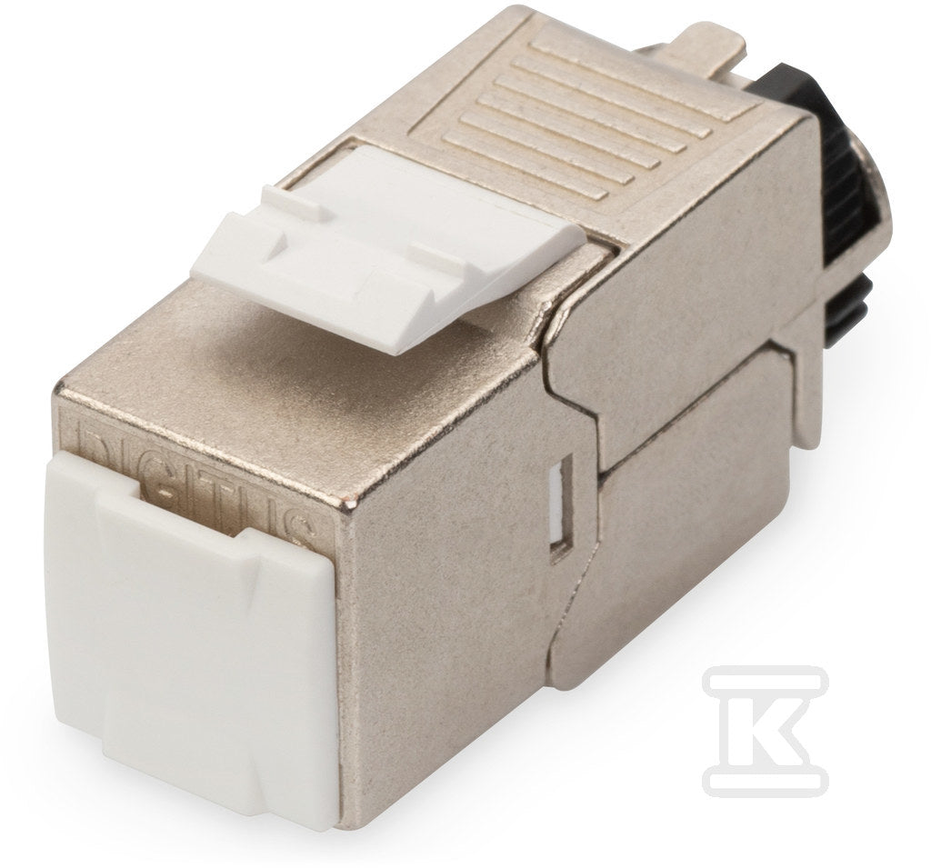 Moduł (gniazdo) keystone RJ45 (8P8C) kat.6A, STP, ekranowany, beznarzędziowy, stalowy, 1szt
