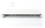 Panel krosowy FO bez płyty czołowej 19'' 1U, wysuw any, dławnica PG13.5 i PG16, opaski/uchwyty, szary