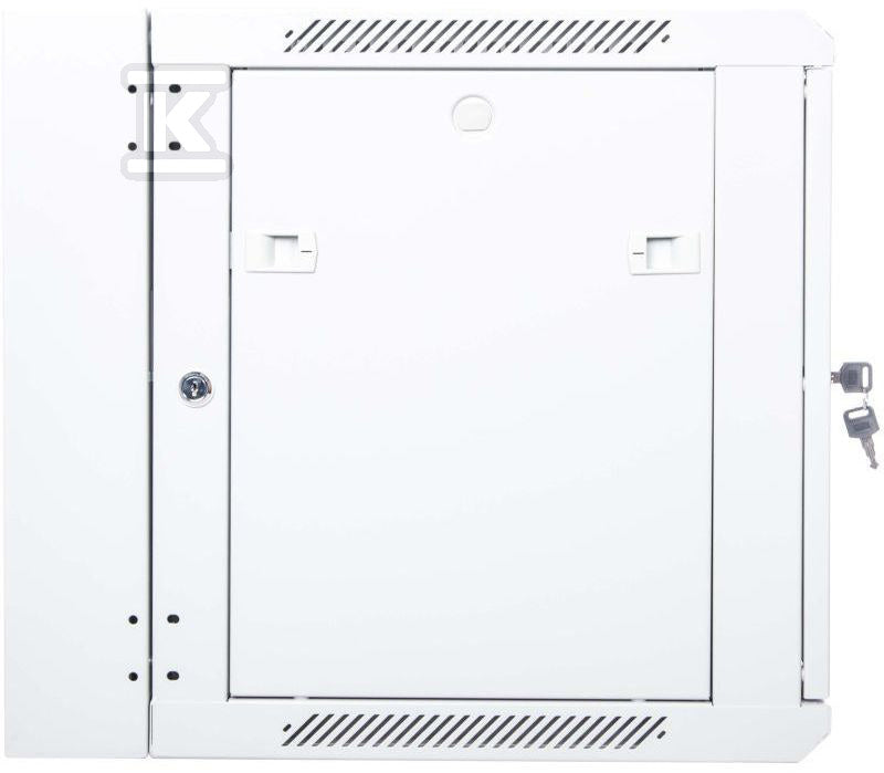 Szafa sieciowa wisząca 19" 9U rack 600x550, drzwi szyba, szary, dzielona, złożona, 60kg