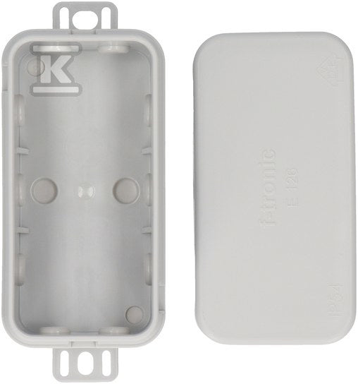 E126 - Puszka odgałęźna naścienna, biała IP54 85 x 44 x 40 mm E126W