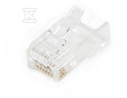 Wtyk RJ45 (8P8C) przelotowy, kat.6, nieekranowany, AWG 26-24, opakowanie 100 szt.