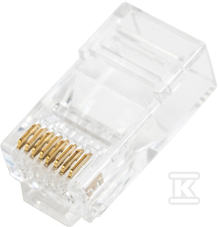 Wtyk RJ45 (8P8C) przelotowy, kat.6, nieekranowany, AWG 26-24, opakowanie 100 szt.