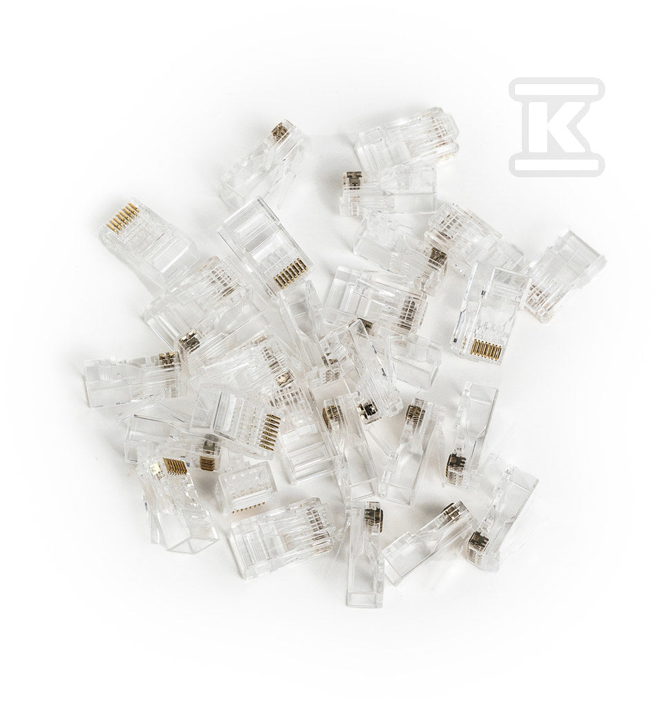 Wtyk RJ45 (8P8C) przelotowy, kat.6, nieekranowany, AWG 26-24, opakowanie 100 szt.