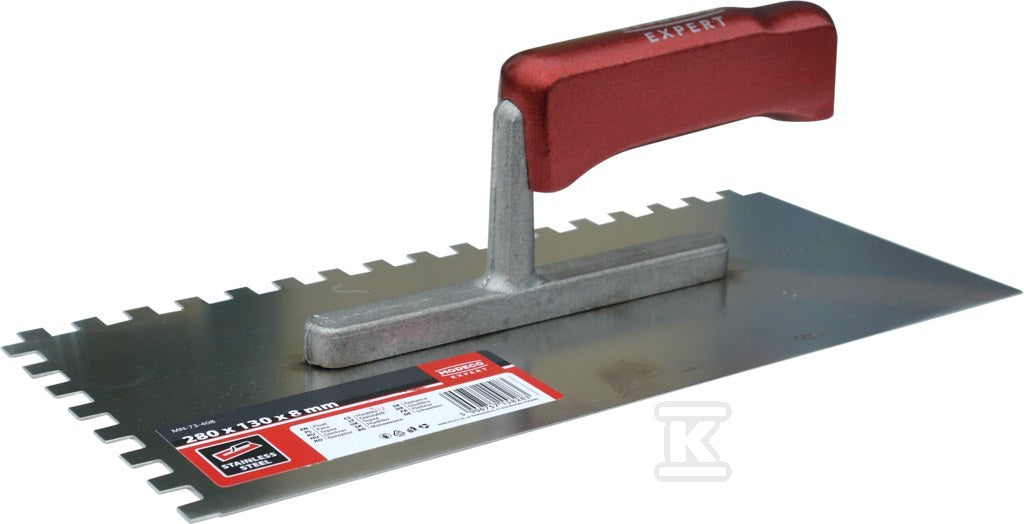 Paca nierdzewna ząb 280x130x6 mm uchwyt drewno
