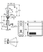 Zestaw startowy Grohe Blue Home z wylewką w kształcie U, chrom, bateria, filtr 600 l, chłodziarka i butla CO2, dostęp do wody zwykłej i filtrowanej / gazowanej, kąt obrotu wylewki 150° moduł Buetooth, głowica Ceramiczna 28 mm