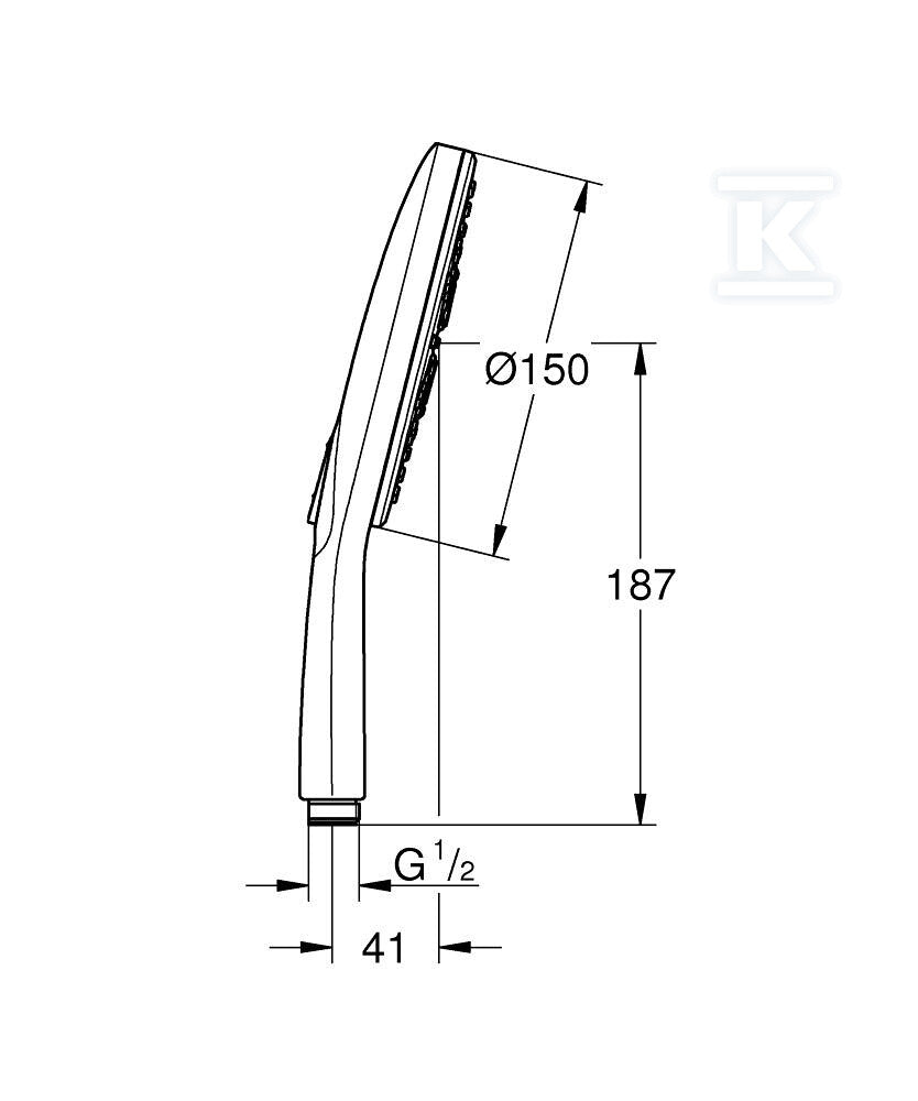 Słuchawka prysznicowa Rainshower SmartActive 150 3 strumienie, chrom