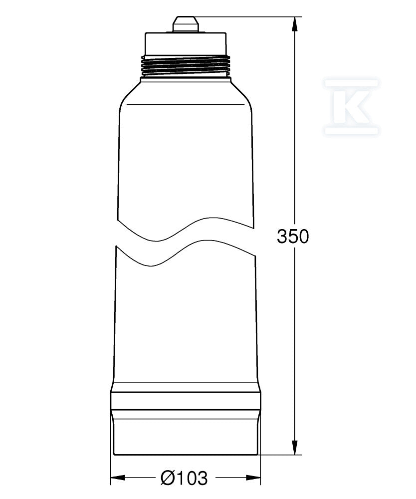 Filtr Grohe Blue w rozmiarze L, filtracja 5-fazowa, 2500 l