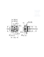 Uniwersalny element podtynkowy Rapido SmartBox 1/2", głębokość instalacji 75-105 mm