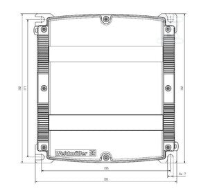 Obudowa z tworzywa sztucznego, FieldPower®, 192 x 181 x 87 mm, Poliwęglan, wzmocniony włóknem szklanym, nieobrobiony, czarny, BG GHDE 10P HO PT6