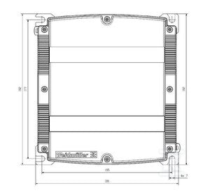Obudowa z tworzywa sztucznego, FieldPower®, 192 x 181 x 42 mm, Poliwęglan, wzmocniony włóknem szklanym, nieobrobiony, czarny, GH 10P PT6