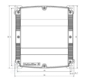 Obudowa z tworzywa sztucznego, FieldPower®, 192 x 181 x 25 mm, Poliwęglan, wzmocniony włóknem szklanym, czarny, BG GHDE 10P PT6