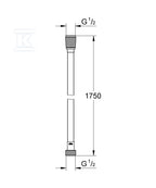 Silverflex - wąż prysznicowy 1750 mm, odporny na rozciąganie i skręcanie, czarny mat