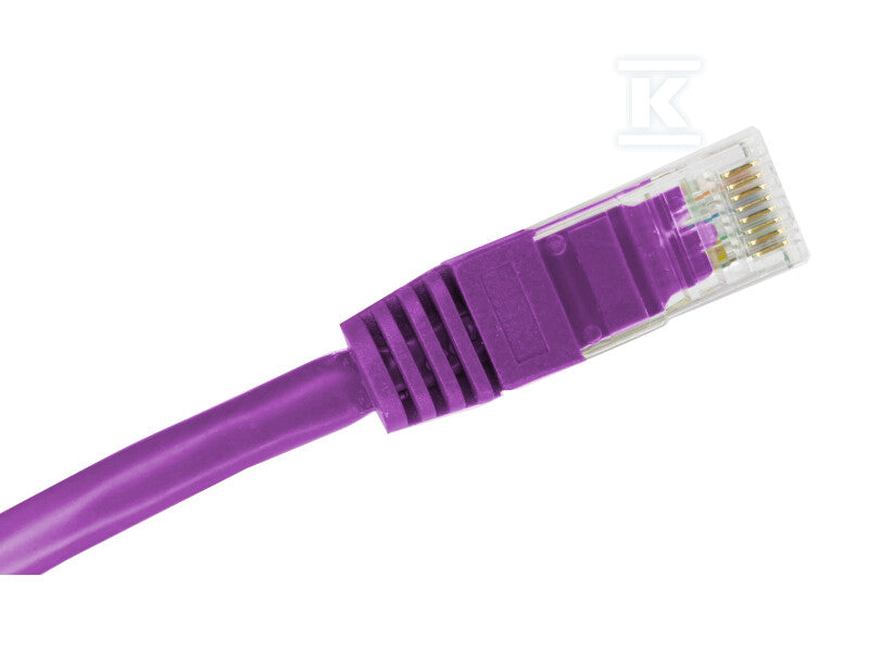 Patch-cord ALANTEC kat.6A U/UTP fioletowy 0,25m LSOH