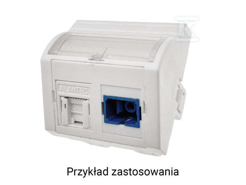 Adapter 45x45 2xRJ45 (wypukły kątowy) ALANTEC
