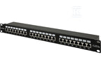 Patch panel 1U/19 cali STP ekranowany 24 porty kat. 5E złącza LSA półka montażowa Q-LANTEC