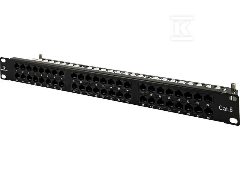 Patch panel OPTIMUM UTP kat.6 48 portów LSA 1U