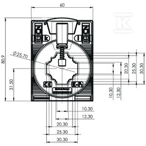 Przekładnik prądowy, zamknięty przekładnik prądowy, CMA-31-600-5A-5VA-0,5