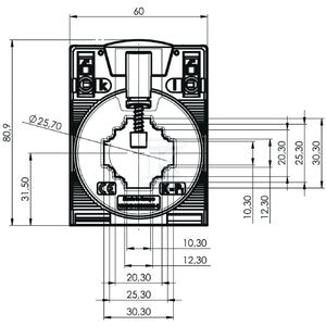 Przekładnik prądowy, zamknięty przekładnik prądowy, CMA-31-400-5A-5VA-0,5