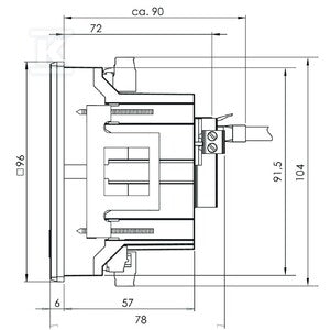 Urządzenie pomiarowe wielkości elektrycznych, 480 V, PROFINET, Modbus RTU, Modbus TCP/IP, Modbus RTU over Ethernet, SNMP, ENERGY METER 700-PN-24