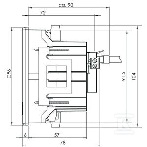 Urządzenie pomiarowe wielkości elektrycznych, 480 V, PROFINET, Modbus RTU, Modbus TCP/IP, Modbus RTU over Ethernet, SNMP, ENERGY METER 700-PN-230