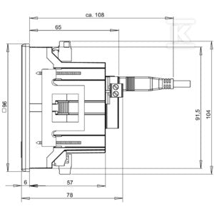 Urządzenie pomiarowe wielkości elektrycznych, 480 V, Modbus RTU, ENERGY METER 610-24