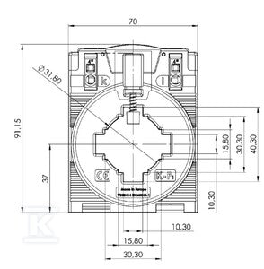 Przekładnik prądowy, zamknięty przekładnik prądowy, CMA-41-1000-5A-5VA-1