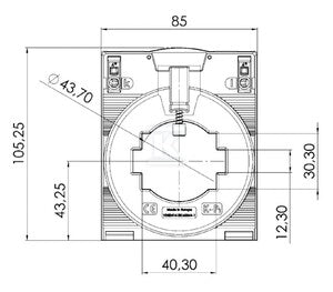 Przekładnik prądowy, zamknięty przekładnik prądowy, CMA-51-1250-5A-5VA-1