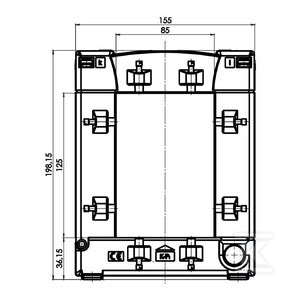 Przekładnik prądowy, Przekładnik prądowy z rdzeniem rozdzielonym, KCMA-8-250-5A-1.5VA1