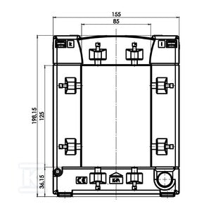 Przekładnik prądowy, Przekładnik prądowy z rdzeniem rozdzielonym, KCMA-8-1500-5A-15VA1