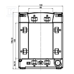 Przekładnik prądowy, Przekładnik prądowy z rdzeniem rozdzielonym, KCMA-8-2000-5A-15VA1