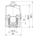 Przekładnik prądowy, Przekładnik prądowy z rdzeniem rozdzielonym, KCMA-18-250-5A-1VA-0.5