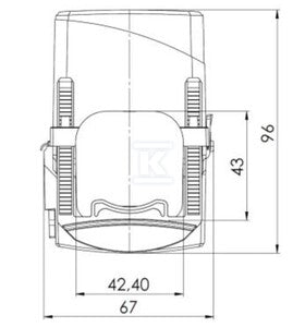 Przekładnik prądowy, Przekładnik prądowy z rdzeniem rozdzielonym, KCMA-42-1000-1A-2.5VA-0.5