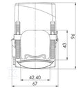 Przekładnik prądowy, Przekładnik prądowy z rdzeniem rozdzielonym, KCMA-42-500-5A-5VA-1