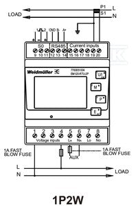 Urządzenie pomiarowe wielkości elektrycznych, 240...480 V, Modbus RTU, EM120-RTU-2P