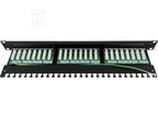 Patch panel 1U/19 cali STP ekranowany 24 porty kat. 5E złącza LSA półka montażowa Q-LANTEC