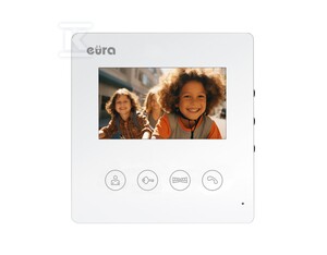Monitor "EURA" VDA-52A3 - biały, ekran 4.3", obsługa 2 wejść