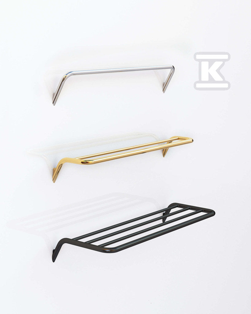 Wieszak na ręcznik podwójny - ścienny Silia, złoty