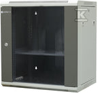 Szafa wisząca 19" niedzielona 12U 600X450X635,kolor szafy- RAL 7044 ,kolor drzwi- RAL 7010