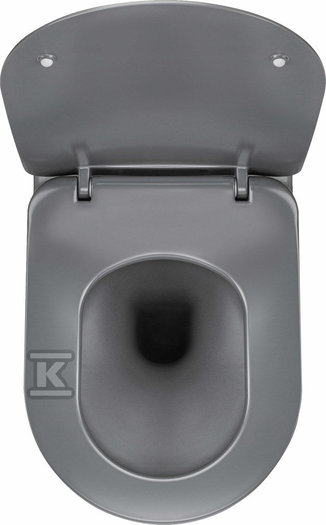 Miska WC wisząca Peonia bezkołnierzowa, antracyt, titanium